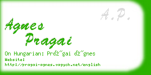 agnes pragai business card